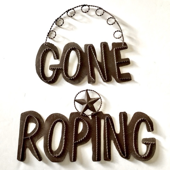 Metalwork Wall Art | Wall Decor | Metalwork Wall Art Gone Roping Rustic ...